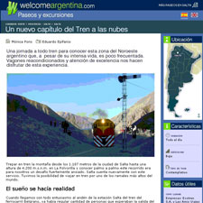 Sitio web welcomeargentina.com